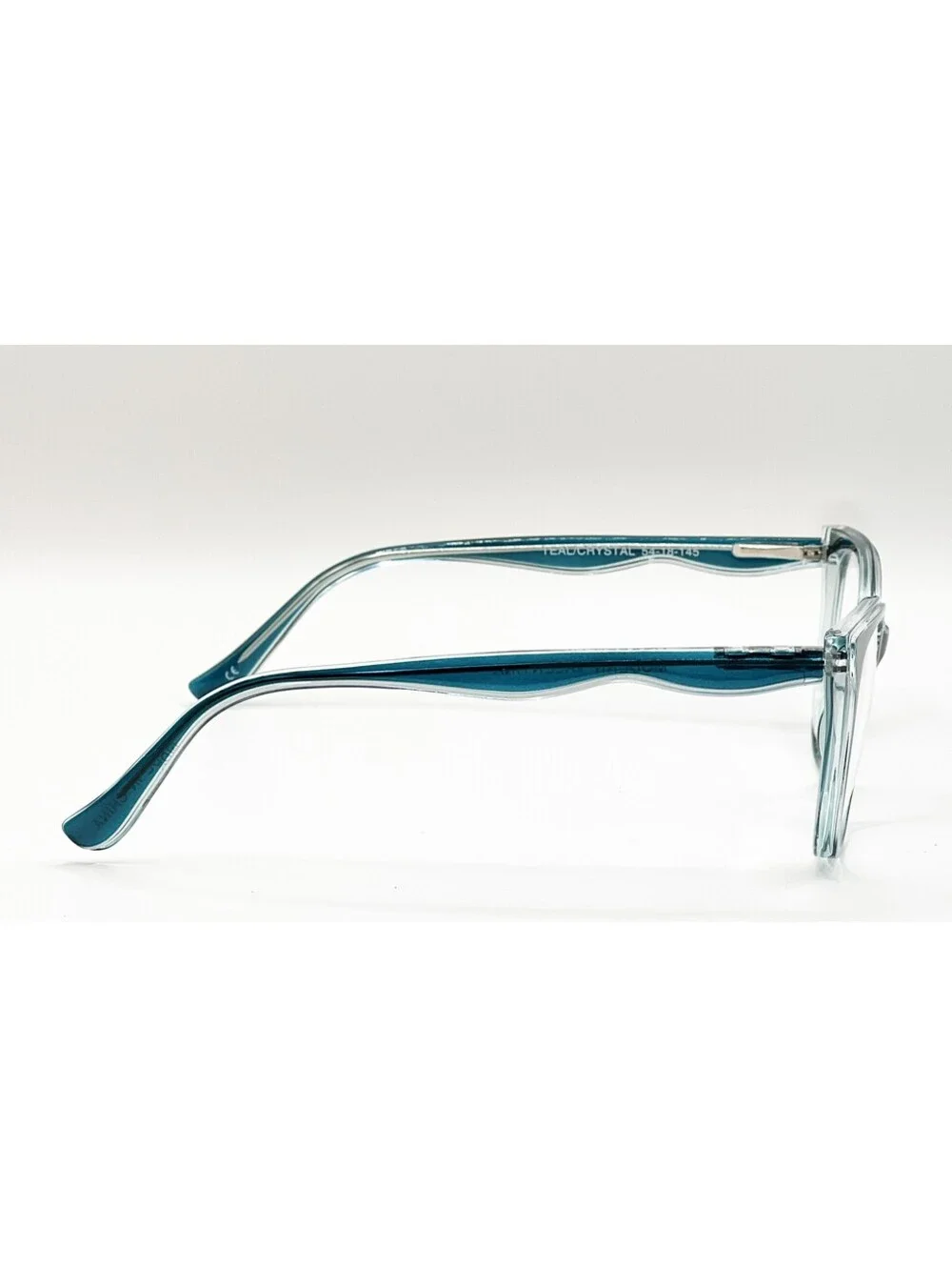 Modern Valentina Teal Crystal Cat Eye Authentic Eyeglass Frames 54-18-145